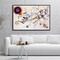 Large Framed Canvas Wall Art Wassily Kandinsky Composition VIII Picture Print of Famous Paintings Abstract Canvas Prints for Living Room Home Decor Wall Decorations